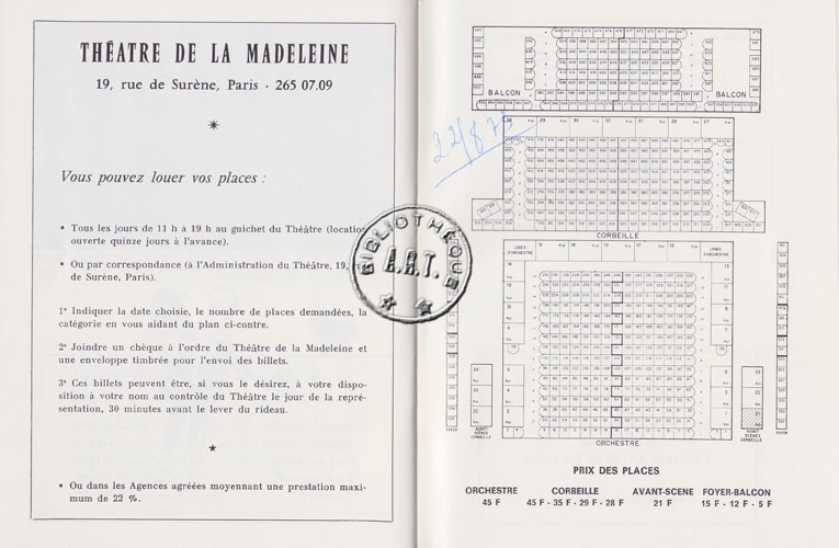 Les programmes de TThéatre de l\
